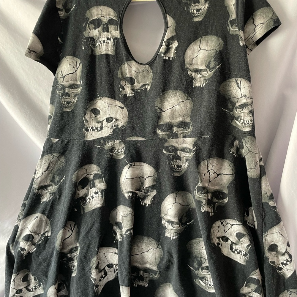 Killstar Black and White Cosmic Print Dress